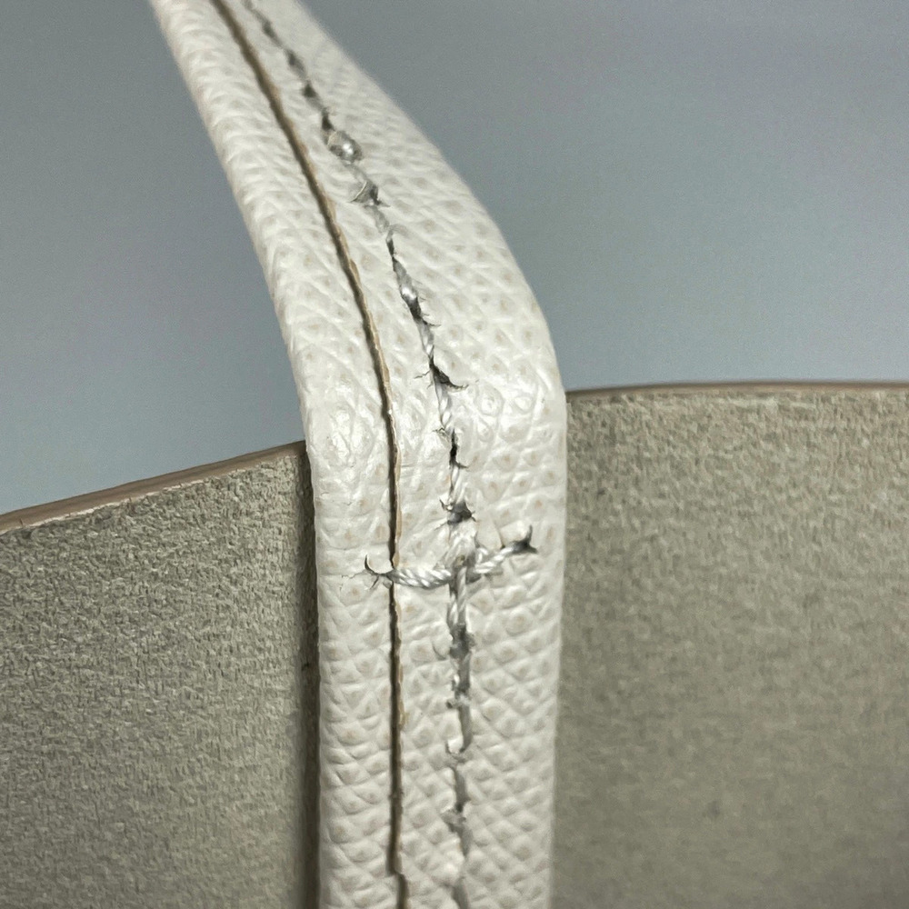 Celine Vertical Cabas Tote Bag Shoulder Bi Leather Ivory White Black - Picture 6 of 7
